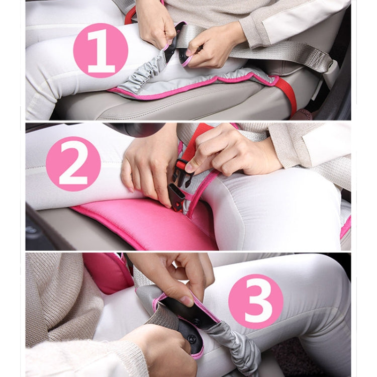Car Safety Seat Protective Pad with Clip Back Abdominal Belt for Pregnant Woman (Grey)