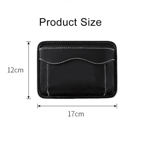 Paste Car Storage Bag Car Seat Quilting Storage Bag Instrument Panel Hanging Bag (Black)