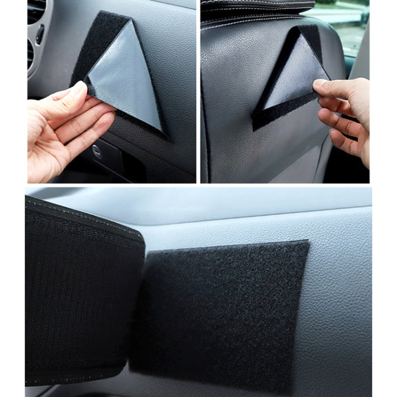 Paste Car Storage Bag Car Seat Quilting Storage Bag Instrument Panel Hanging Bag (Black)