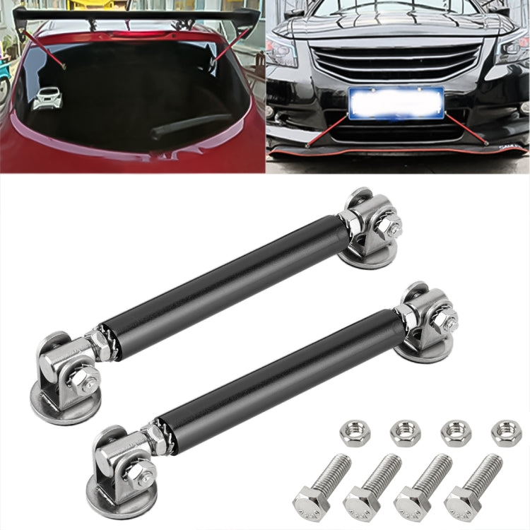 2 PCS Car Modification Adhesive Surrounded Rod Lever Front and Rear Bars Fixed Front Lip Back Shovel, Length: 10cm(Black)