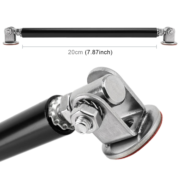 2 PCS Car Modification Adhesive Surrounded Rod Lever Front and Rear Bars Fixed Front Lip Back Shovel, Length: 20cm(Black)