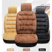 Car Thick Plush Seat Cushion Warmer Cover Winter Seat Mat (Beige)