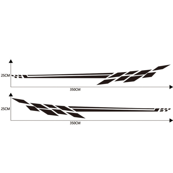 Car Styling Plaid Series PVC Sticker Auto Decorative Sticker (Black)
