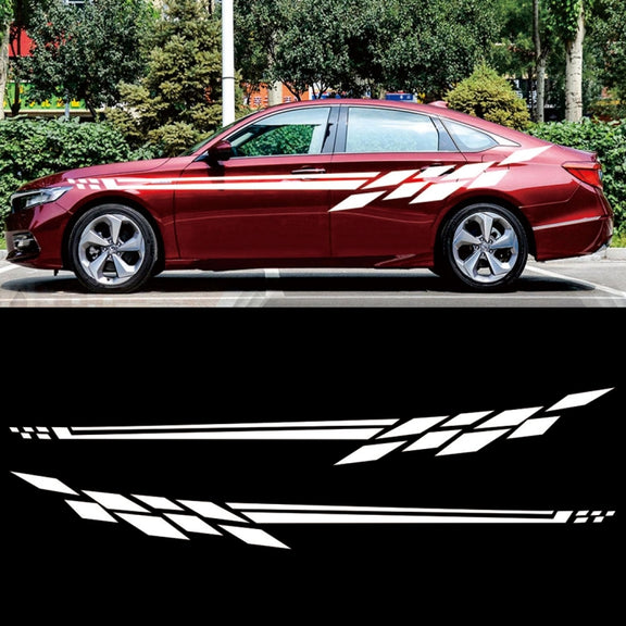 Car Styling Plaid Series PVC Sticker Auto Decorative Sticker (White)
