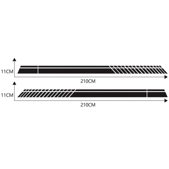 Car Styling Stripe PVC Sticker Auto Decorative Sticker (Black)