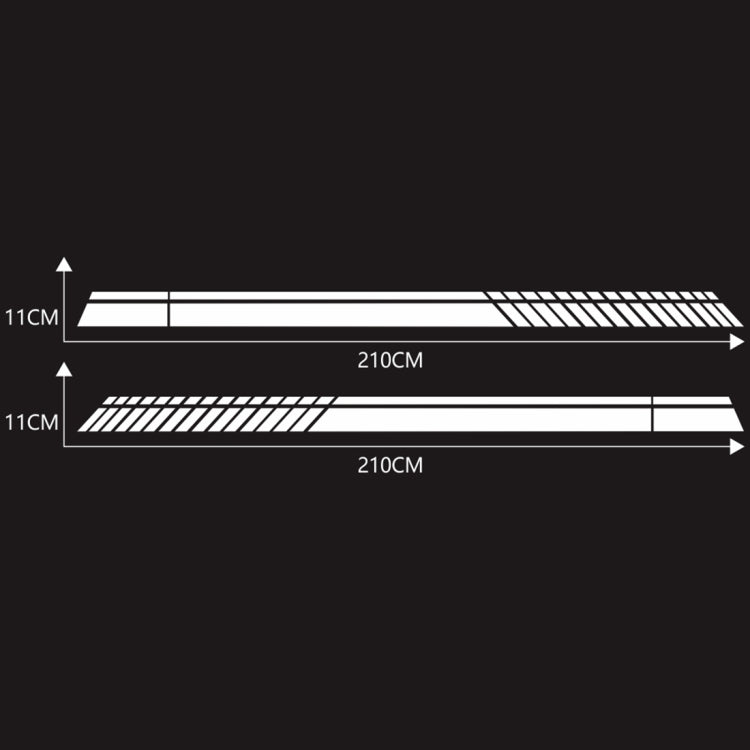 Car Styling Stripe PVC Sticker Auto Decorative Sticker (White)