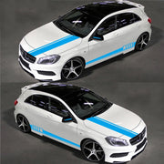 5 in 1 Car Styling Stripe Hood PVC Sticker Auto Decorative Sticker (Blue)