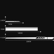 5 in 1 Car Styling Stripe Hood PVC Sticker Auto Decorative Sticker (White)