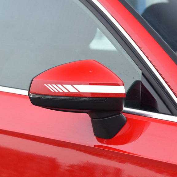 5 in 1 Car Styling Stripe Hood PVC Sticker Auto Decorative Sticker (White)