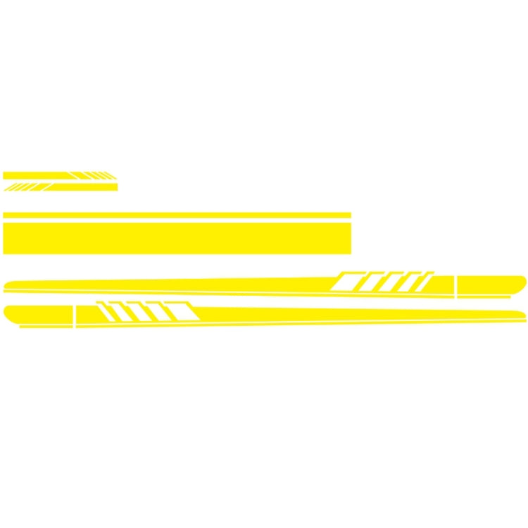 5 in 1 Car Styling Stripe Hood PVC Sticker Auto Decorative Sticker (Yellow)