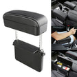 Universal Car PU Leather Wrapped Armrest Box Cushion Car Armrest Box Mat with Storage Box (Black White) - Stowing Tidying by PMC TechLife | Online Shopping South Africa | PMC TechLife | Buy Now Pay Later Mobicred