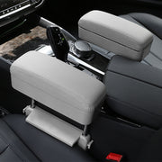 Universal Car PU Leather Wrapped Armrest Box Cushion Car Armrest Box Mat with Storage Box (Grey)