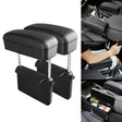 2 PCS Universal Car PU Leather Wrapped Armrest Box Cushion Car Armrest Box Mat with Storage Box (Black) - free shipping - PMC TechLife - Order now!