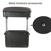 2 PCS Universal Car PU Leather Wrapped Armrest Box Cushion Car Armrest Box Mat with Storage Box (Black)