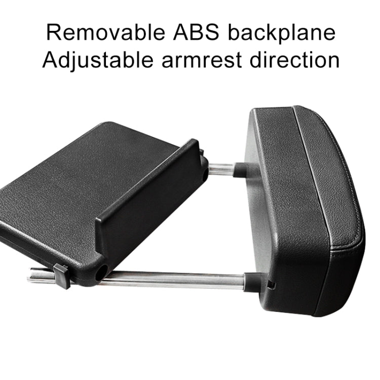 2 PCS Universal Car PU Leather Wrapped Armrest Box Cushion Car Armrest Box Mat with Storage Box (Black)