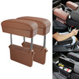 2 PCS Universal Car PU Leather Wrapped Armrest Box Cushion Car Armrest Box Mat with Storage Box (Brown) - Stowing Tidying by PMC TechLife | Online Shopping South Africa | PMC TechLife | Buy Now Pay Later Mobicred