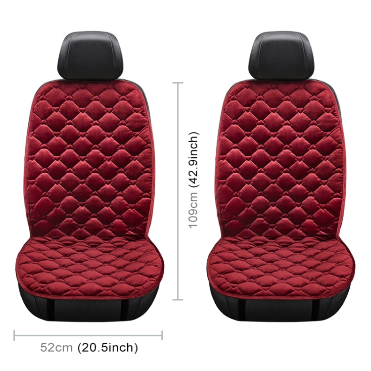 Car 12V Front Seat Heater Cushion Warmer Cover Winter Heated Warm, Double Seat (Red)