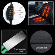 Car 24V Front Seat Heater Cushion Warmer Cover Winter Heated Warm, Single Seat (Red)