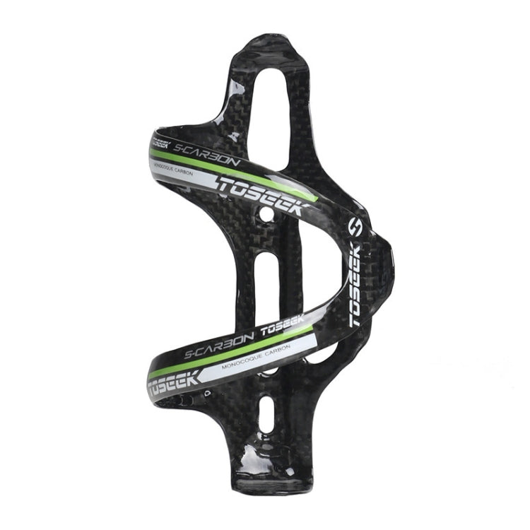 TOSEEK Gloss  Full Carbon Fiber Road Bicycle Water Bottle Holder(Green)
