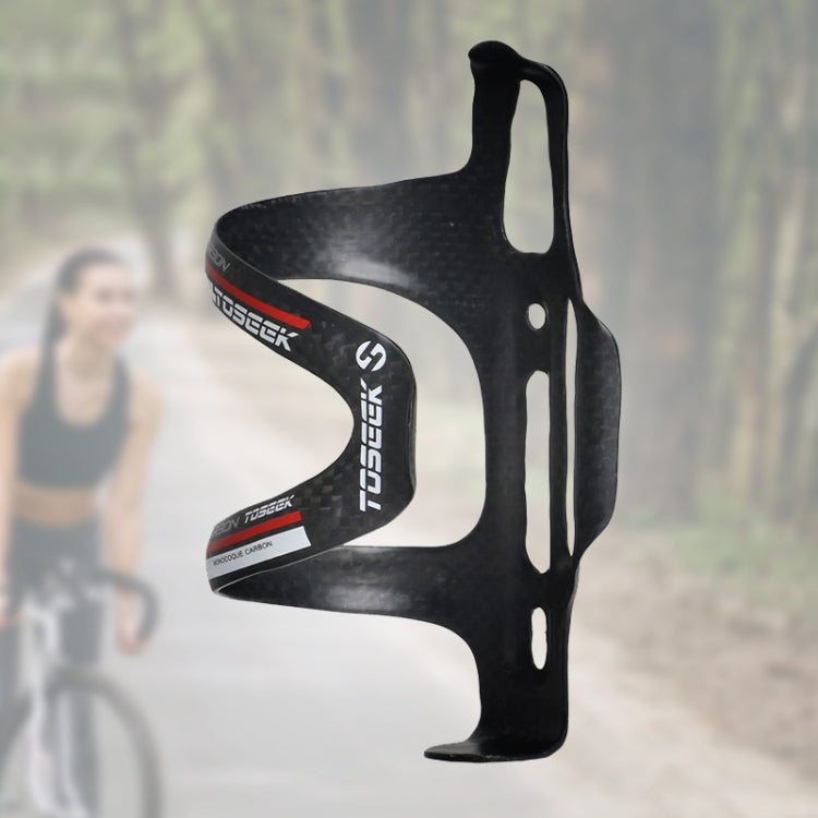 TOSEEK Gloss  Full Carbon Fiber Road Bicycle Water Bottle Holder(Green)