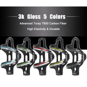 TOSEEK Gloss  Full Carbon Fiber Road Bicycle Water Bottle Holder(Green)