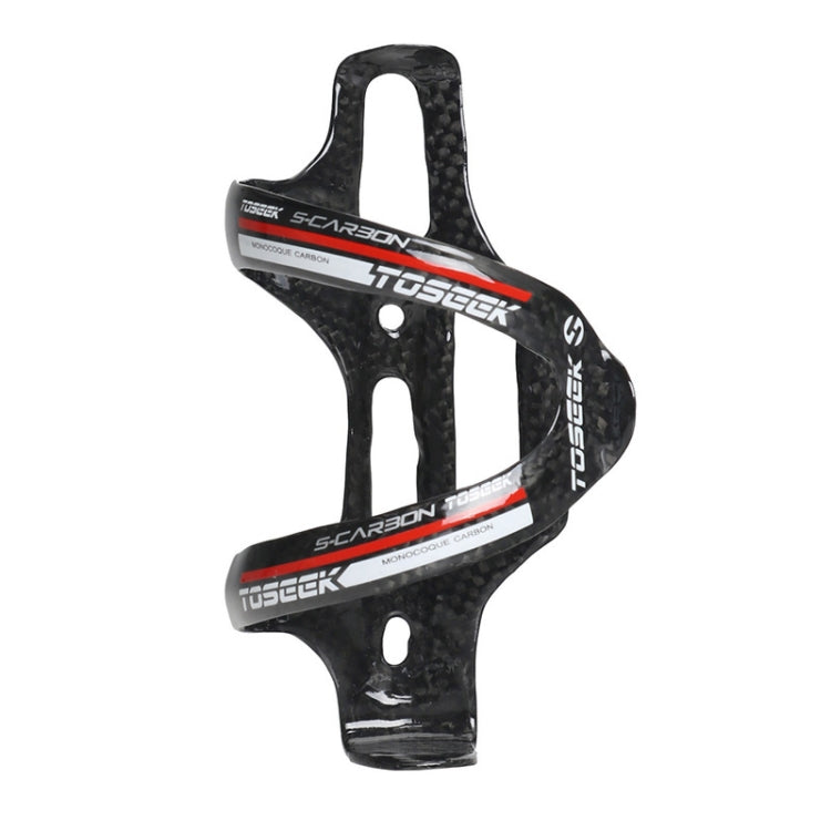 TOSEEK Gloss  Full Carbon Fiber Road Bicycle Water Bottle Holder(Red)