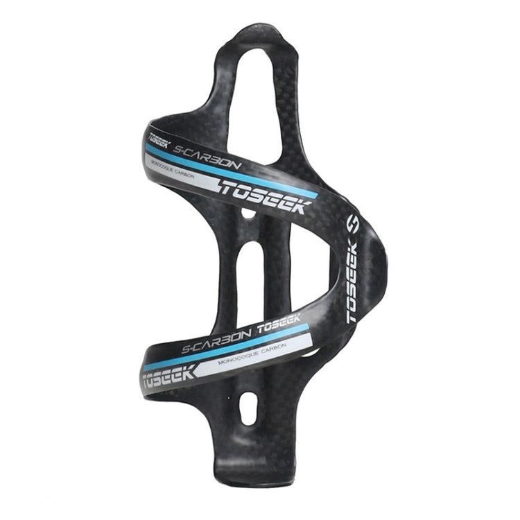 TOSEEK Matte Full Carbon Fiber Road Bicycle Water Bottle Holder (Blue)
