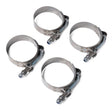 4 PCS Stainless Steel T-Bolt Hose Clamps Pipe Clip Fuel Line Clip, Size: 95-103mm - Booster Cable & Clip by PMC TechLife | Online Shopping South Africa | PMC TechLife | Buy Now Pay Later Mobicred