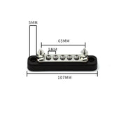 5 Way Power Distribution Bus Bar 5-bit Single Distribution Box for Car / RV / Boat