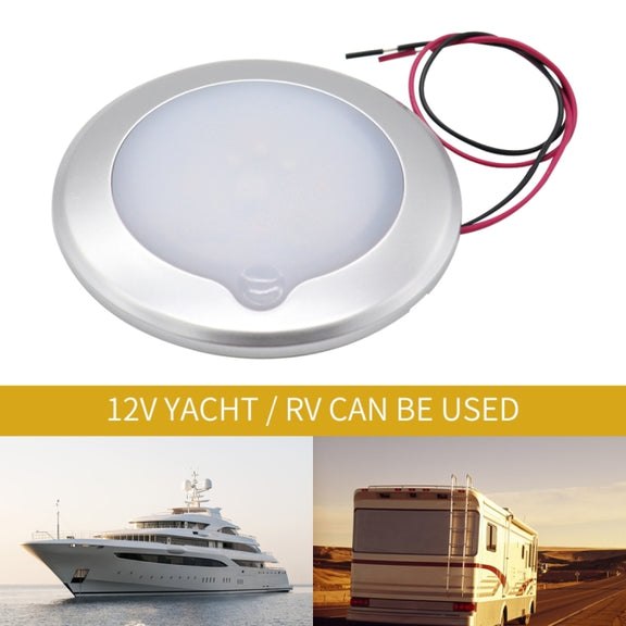 DC 9-30V 4.5W 3000-3300K IP67 Marine RV Dimmable 150mm LED Dome Light Ceiling Lamp, with Touch Control