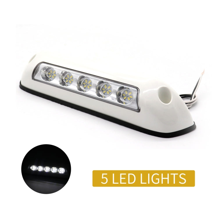 DC 12V 2.6W 6000K IP67 Marine RV Water-resistant LED Stair Deck Dome Light Ceiling  Lamp, White Shell and Rubber Base