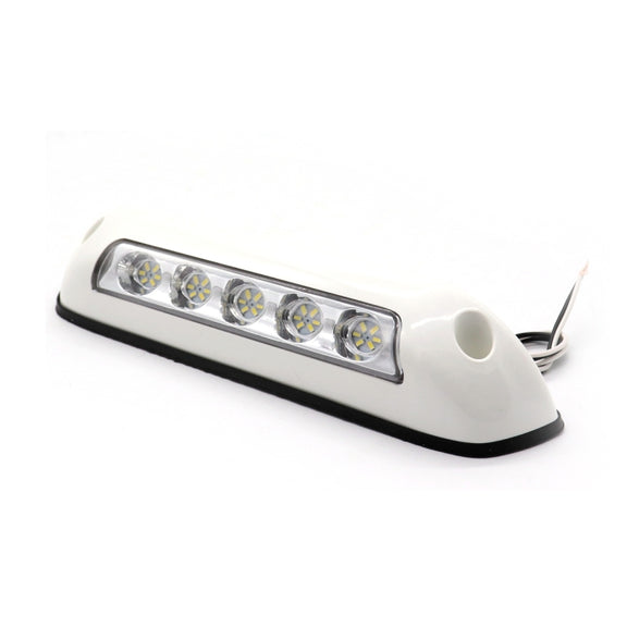 DC 12V 2.6W 6000K IP67 Marine RV Water-resistant LED Stair Deck Dome Light Ceiling  Lamp, White Shell and Rubber Base