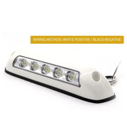 DC 12V 2.6W 6000K IP67 Marine RV Water-resistant LED Stair Deck Dome Light Ceiling  Lamp, White Shell and Rubber Base