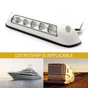 DC 12V 2.6W 6000K IP67 Marine RV Water-resistant LED Stair Deck Dome Light Ceiling  Lamp, White Shell and Rubber Base
