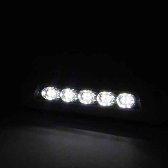 DC 12V 2.6W 6000K IP67 Marine RV Water-resistant LED Stair Deck Dome Light Ceiling  Lamp, White Shell and Rubber Base