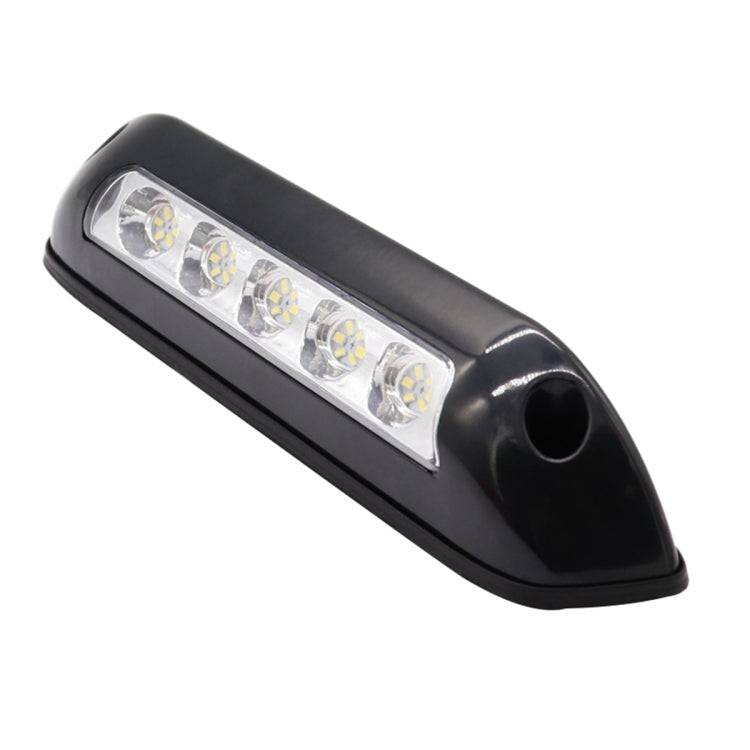 DC 12V 2.6W 6000K IP67 Marine RV Water-resistant LED Stair Deck Dome Light Ceiling  Lamp, Black Shell and Rubber Base