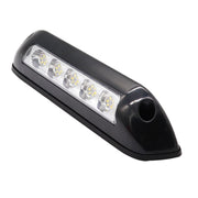 DC 12V 2.6W 6000K IP67 Marine RV Water-resistant LED Stair Deck Dome Light Ceiling  Lamp, Black Shell and Rubber Base