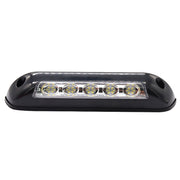 DC 12V 2.6W 6000K IP67 Marine RV Water-resistant LED Stair Deck Dome Light Ceiling  Lamp, Black Shell and Rubber Base