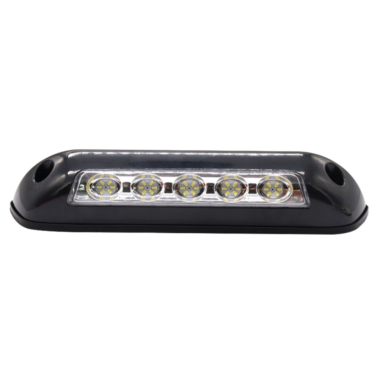 DC 12V 2.6W 6000K IP67 Marine RV Water-resistant LED Stair Deck Dome Light Ceiling  Lamp, Black Shell and Rubber Base