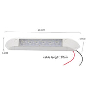 DC 12V 2.6W 6000K IP67 Marine RV Water-resistant LED Stair Deck Dome Light Ceiling  Lamp, Aluminum Alloy Base