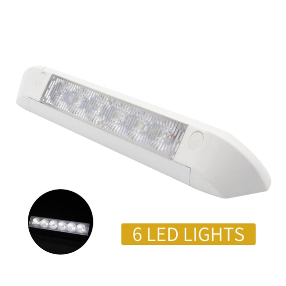 DC 12V 2.6W 6000K IP67 Marine RV Water-resistant LED Stair Deck Dome Light Ceiling  Lamp, Aluminum Alloy Base