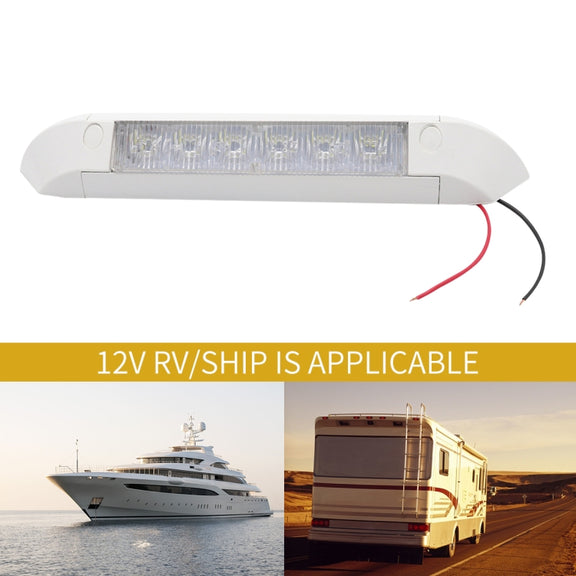 DC 12V 2.6W 6000K IP67 Marine RV Water-resistant LED Stair Deck Dome Light Ceiling  Lamp, Aluminum Alloy Base