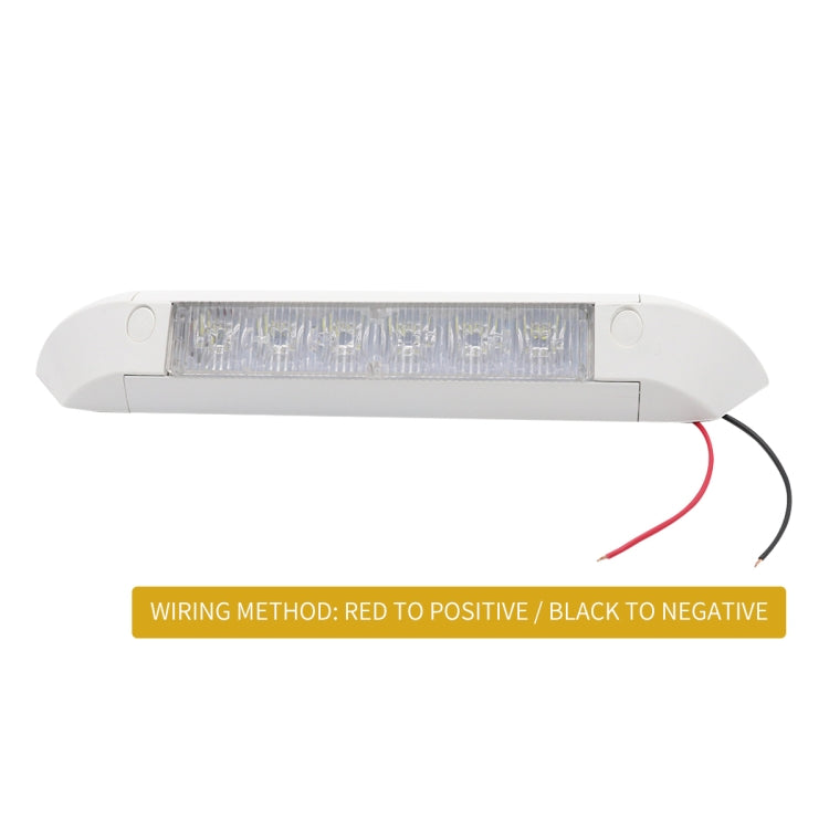DC 12V 2.6W 6000K IP67 Marine RV Water-resistant LED Stair Deck Dome Light Ceiling  Lamp, Aluminum Alloy Base