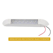 DC 12V 2.6W 6000K IP67 Marine RV Water-resistant LED Stair Deck Dome Light Ceiling  Lamp, Aluminum Alloy Base