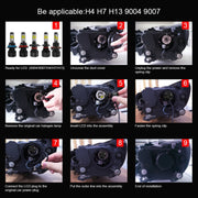 2 PCS S2 H13 / 9008 DC9-36V / 25W / 6000K / 2500LM IP68 Car LED Headlight Lamps(Cool White)