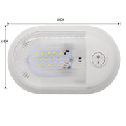 D4348 10-24V 3-3.5W 4000-4500K 280LM RV Yacht 24 PCS LED Lamps Dome Light Ceiling Lamp, with Independent Switch Control