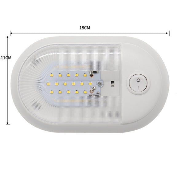 D4348 10-24V 3-3.5W 4000-4500K 280LM RV Yacht 24 PCS LED Lamps Dome Light Ceiling Lamp, with Independent Switch Control