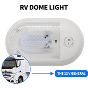 D4348 10-24V 3-3.5W 4000-4500K 280LM RV Yacht 24 PCS LED Lamps Dome Light Ceiling Lamp, with Independent Switch Control