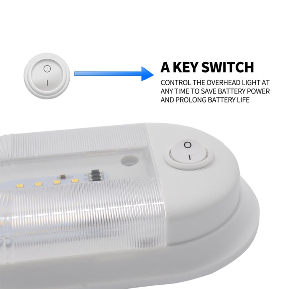 D4348 10-24V 3-3.5W 4000-4500K 280LM RV Yacht 24 PCS LED Lamps Dome Light Ceiling Lamp, with Independent Switch Control