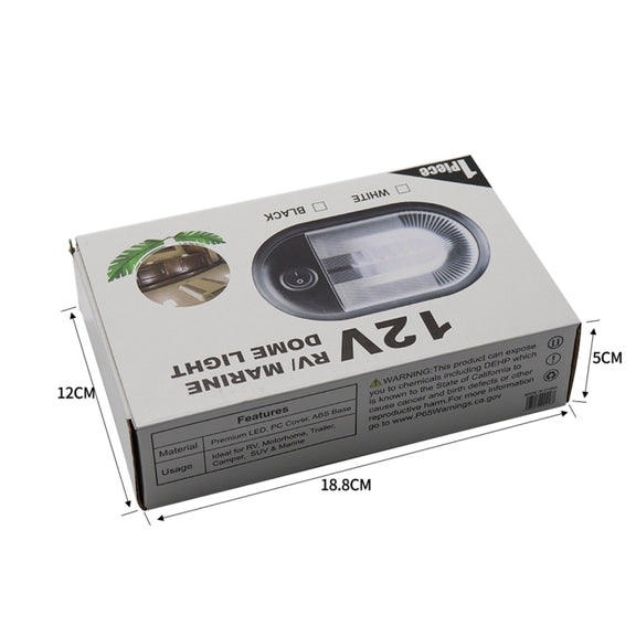 D4348 10-24V 3-3.5W 4000-4500K 280LM RV Yacht 24 PCS LED Lamps Dome Light Ceiling Lamp, with Independent Switch Control